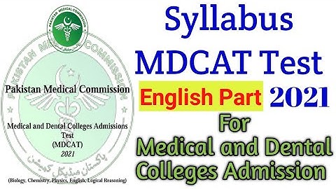 MDCAT Syllabus 2021||English Part||National MDCAT Syllabus 2021|| By Universal Test Master(UTM)||