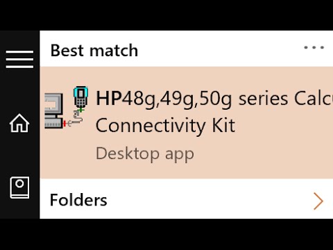 How to Connect an HP-50G to a Windows 10 PC