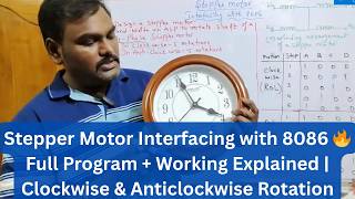 Celebrity Stepper Motor Interfacing with 8086 🔥 Full Program + Working  | Clockwise & Anticlockwise Rotation Net Worth