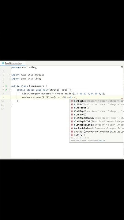 Filter an Array in Java 8 || Interview question #shorts #java #code # ...