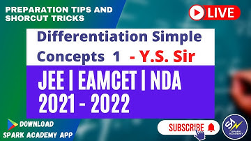 Applications of DIFFERENTIATION -1 | Maths |JEE 2021/2022 | EAMCET 2021/2022 | NDA 2021/2022