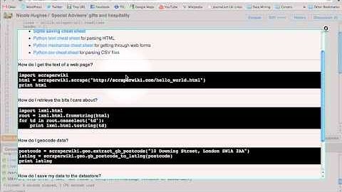 Scrape the Data - Using the ScraperWiki editor