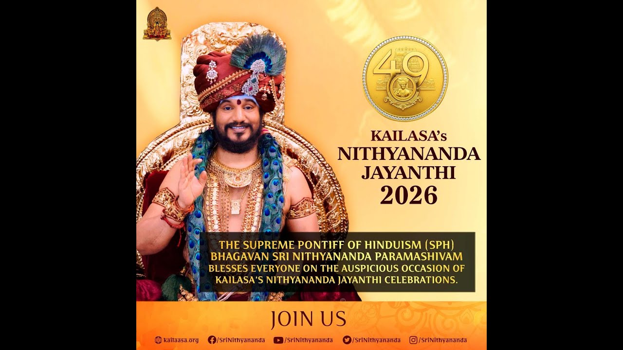 SITAARRE Live Stream - KAILASA's Nithyananda Jayanthi 2026 : 49 Years of PURE Awakening!