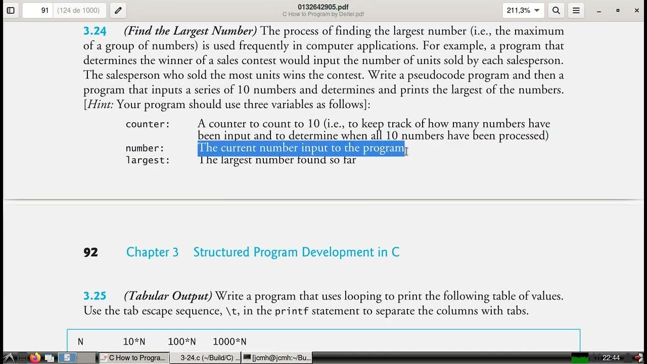 C How to Program (6th edition) - Deitel & Deitel, exercise 3.24 - YouTube