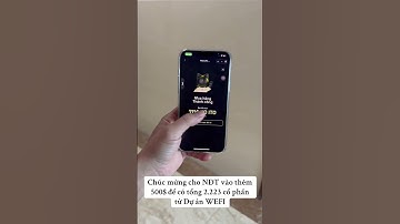 Chúc mừng cho NĐT vào thêm 500$ để có tổng 2.223 cổ phần từ Dự án WEFI #wefi #ito #coin #daocoin
