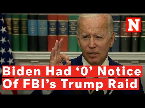 Biden Had 'Zero' Advance Notice Of FBI's Raid Of Trump's Mar-a-Lago Home