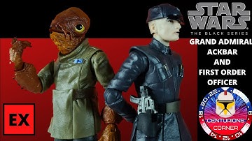 Star Wars The Black Series Grand Admiral Ackbar And First Order Officer 6 Inch Action Figure Review