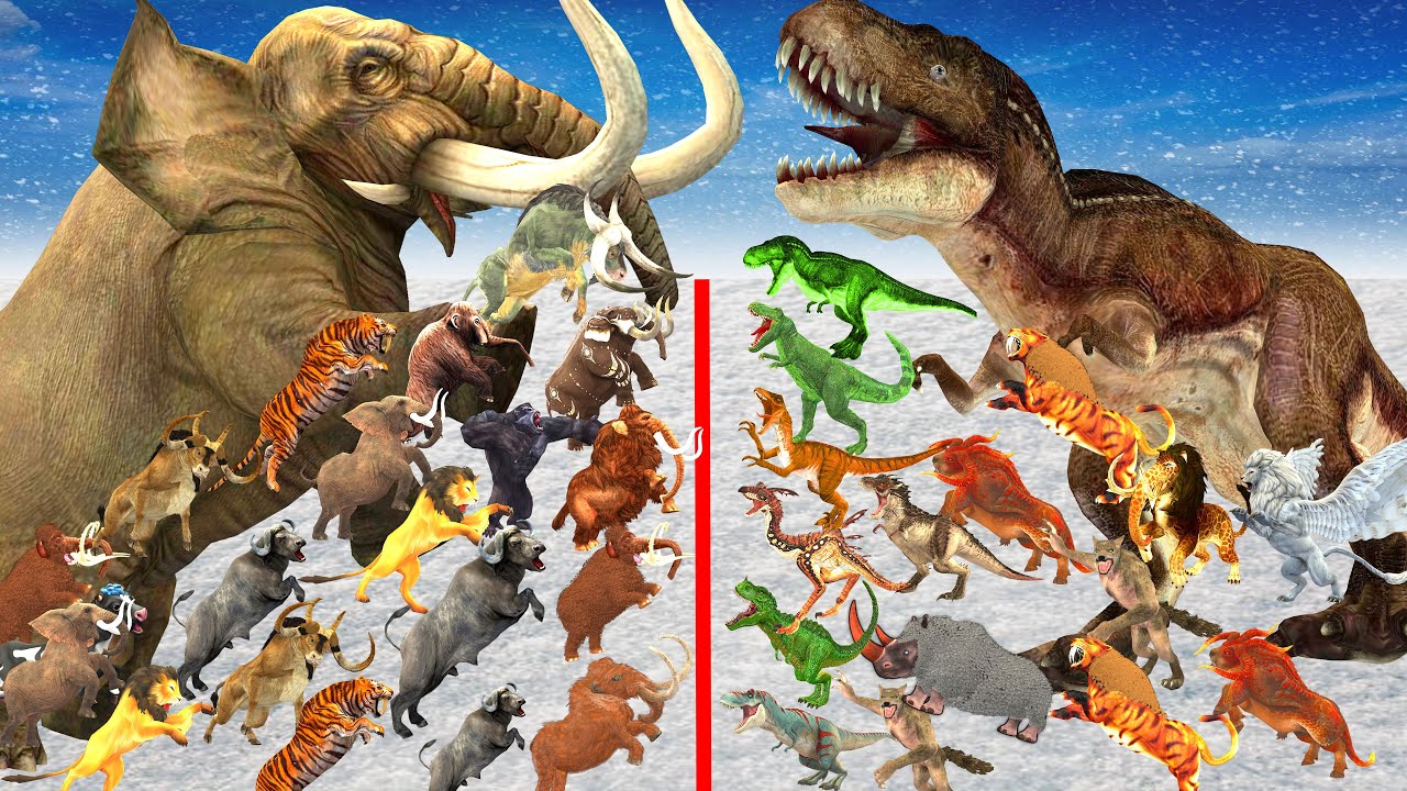 Epic Battle | Prehistoric Animals Vs Modern Mammals Vs Dinosaurs Animal Revolt Battle Simulator
