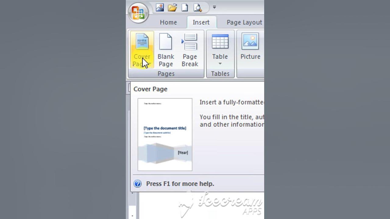 Creat Cover Pages in ms word how to make cover page design in ms word