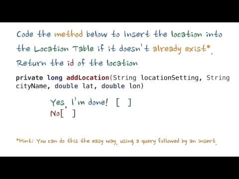 Inserts with the ContentProvider - Developing Android Apps