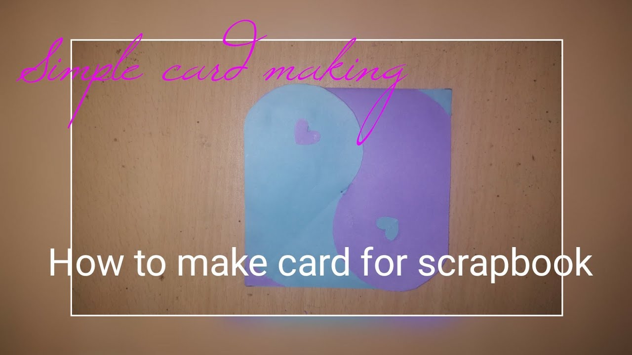 DIY simple card making idea // card for scrapbook // greeting card