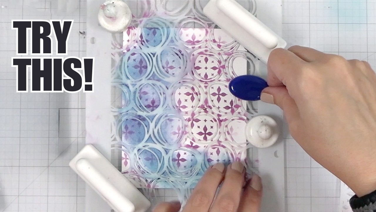 Stencils sitting unused? TRY THIS Layering Technique! Day 9!
