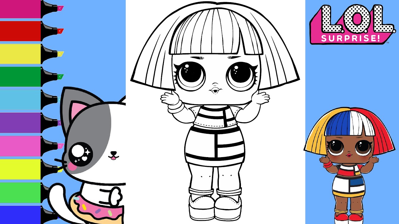 Coloring LOL Surprise Doll Shapes Coloring Book Pages Sprinkled
