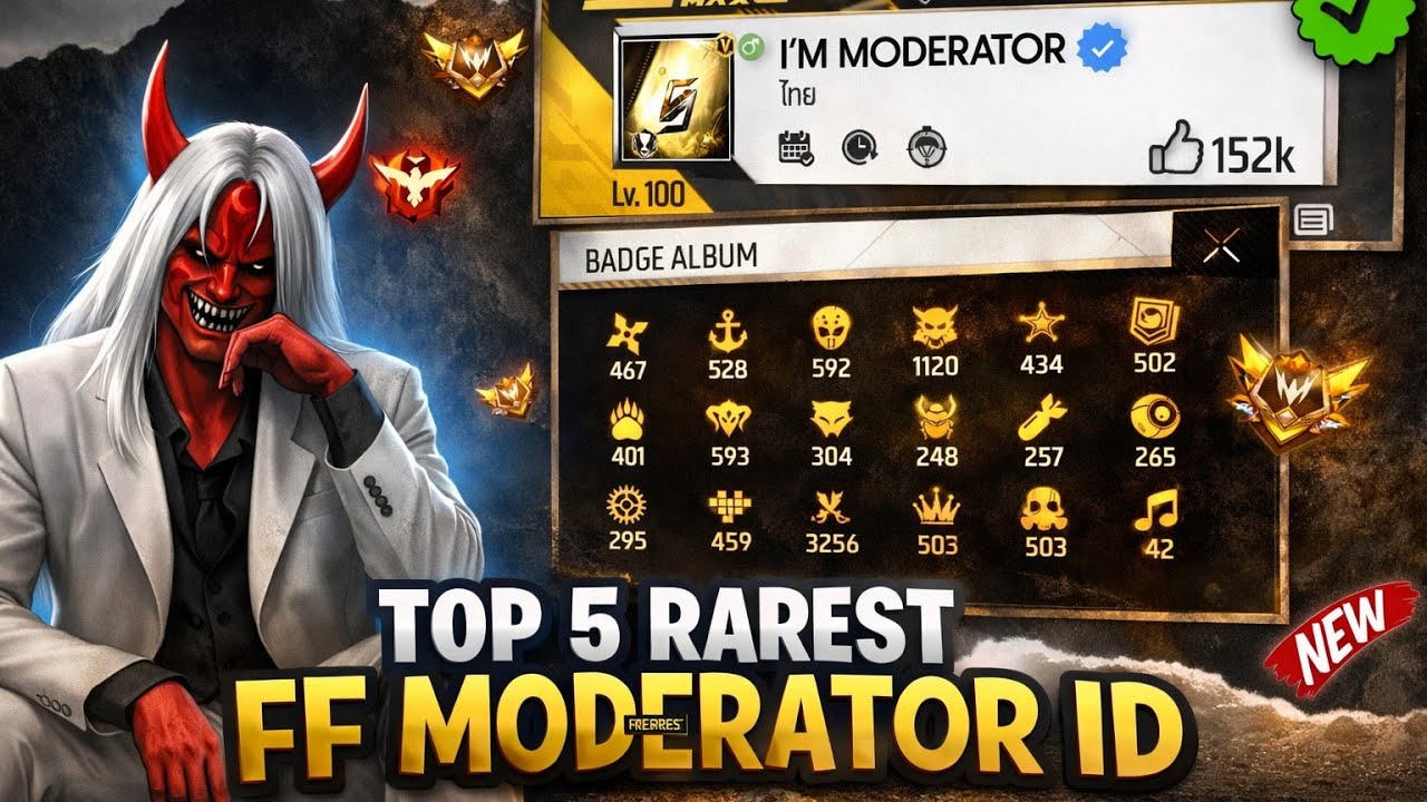 MODERATOR ID IN FREE FIRE - Searching Top 5 Moderators ids in free fire ...