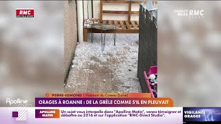 Orages : à Roanne, un déluge de grêle entraîne d'importants dégâts