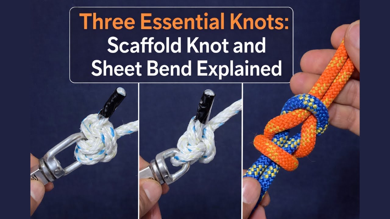 Three Essential Knots : | Scaffold Knot | and | Sheet Bend | Explained | 