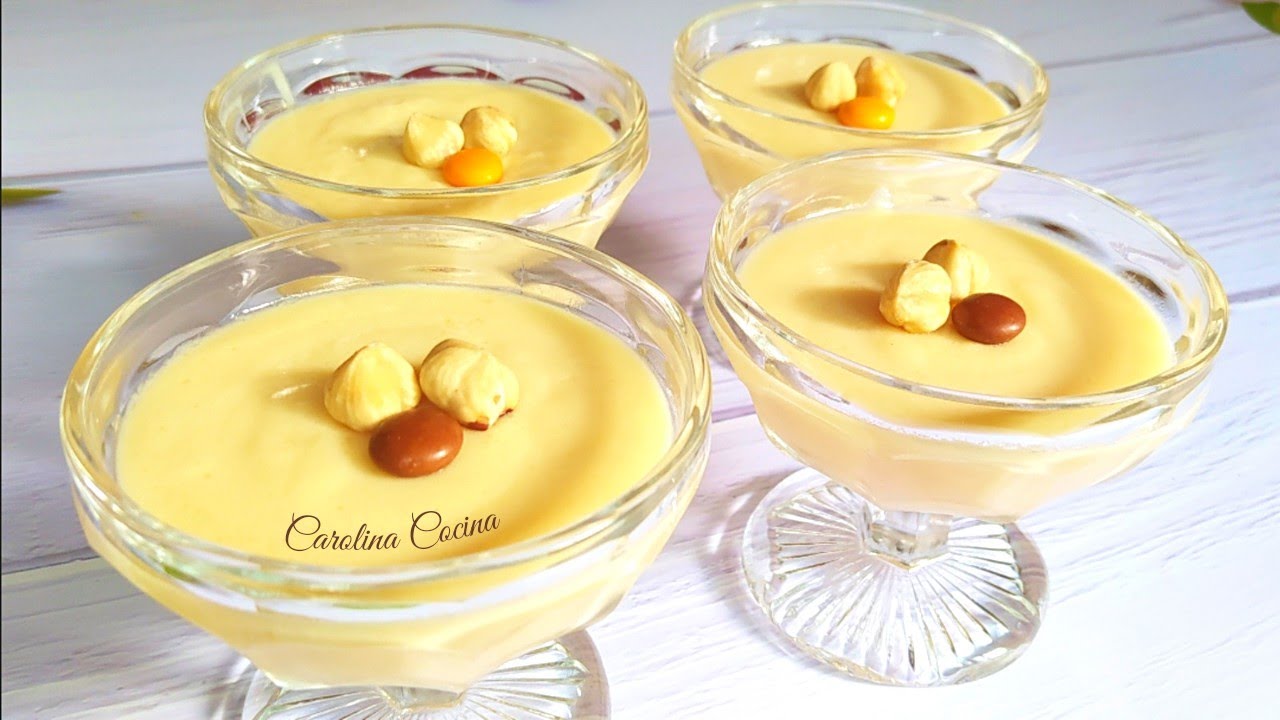 NATILLAS de CREMA DE LECHE Y AVELLANAS al MICROONDAS, cremosas y sin complicaciones