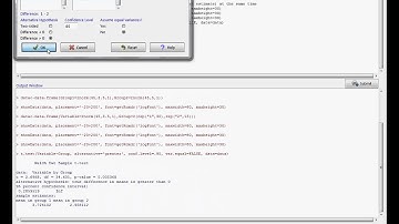 Comparing two independent means with R Commander