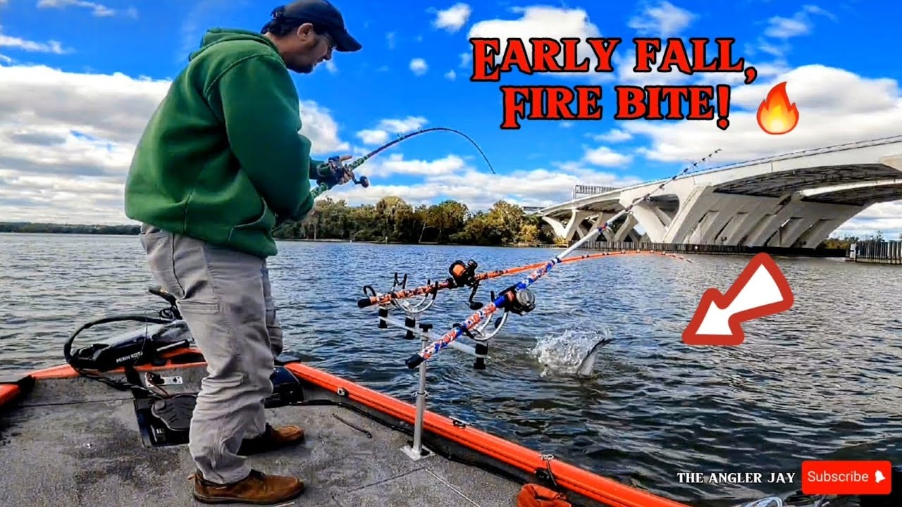 Early fall CATFISHING!! Fire bite! YouTube