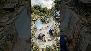 ASMR Urban Exploration Abandoned Pool #asmr #restoration #viral #trending #shorts