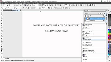 Color Palettes in Corel PHOTO-PAINT Stefan Lindblad CorelDRAW Master