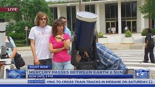 Astronomy enthusiasts gather in Raleigh as Mercury passes between Earth and Sun