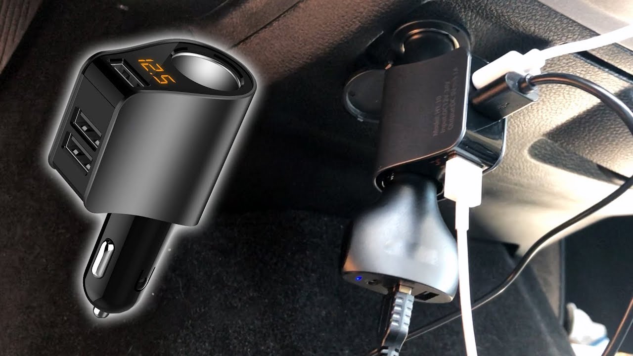 UNBOXING LIHAN Car Charger Extension Socket Splitter with Voltage