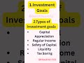 #Investment goal meaning #Types#Personalsavingsand investmentmanagement #Commerce@Naazkhan-b7l