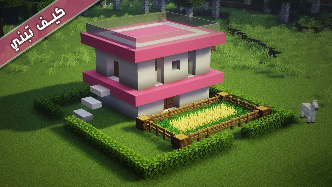 بناء بيت صغير في ماين كرافت جميل جدا وسهل مع حديقة للزراعة ومستودع Build a  modern house in Minecraft - YouTube
