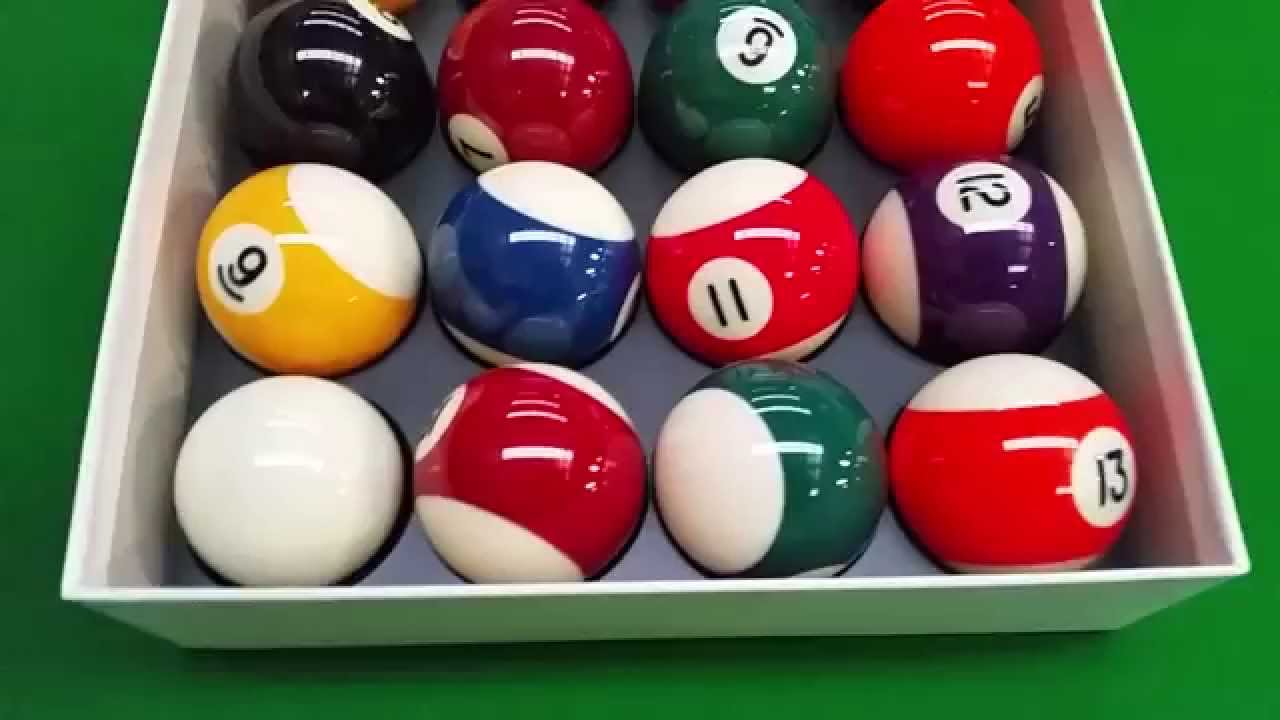 Aramith Standard 2" Kelly Pool Balls W/ 1 7/8" Cue Ball YouTube