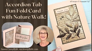 Nature Walk Accordion Tab Fun Fold Card @suestampfield