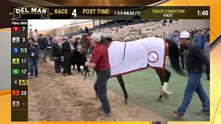 Zuzanna wins Red Carpet Handicap (Grade III) race 4 at Del Mar 11/30/19