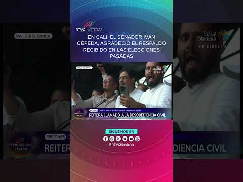 ⁣En Cali, el senador Iván Cepeda, agradeció el respaldo recibido en las elecciones pasadas