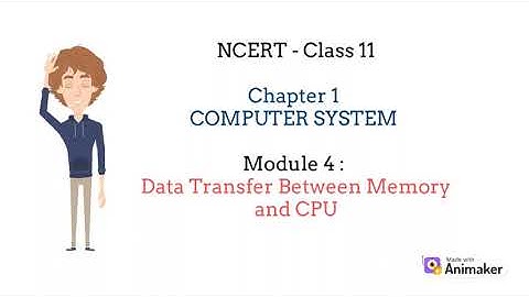 1.4 Data Transfer Between Memory and CPU  - Computer System Class 11 Computer Science Chapter 1