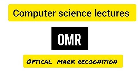 Computer science lectures | OMR STANDS FOR | optical mark recognition |#computer |#computereducation