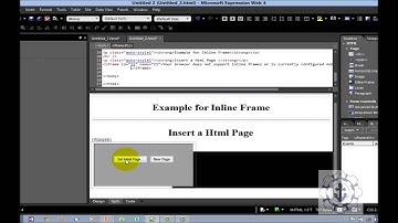 How to use line frame or iframe in Microsoft Expression Web 4.0
