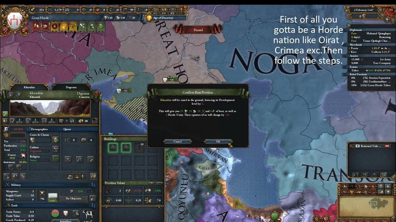 How to raze provinces in EU4?EU4 Guide videos.EU4 How to raze provinces