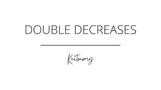 How to knit DOUBLE DECREASES to shape a v-neck neckband • knitting technique