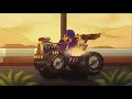 Supercharged buggy 2d animation adobe after effects animation