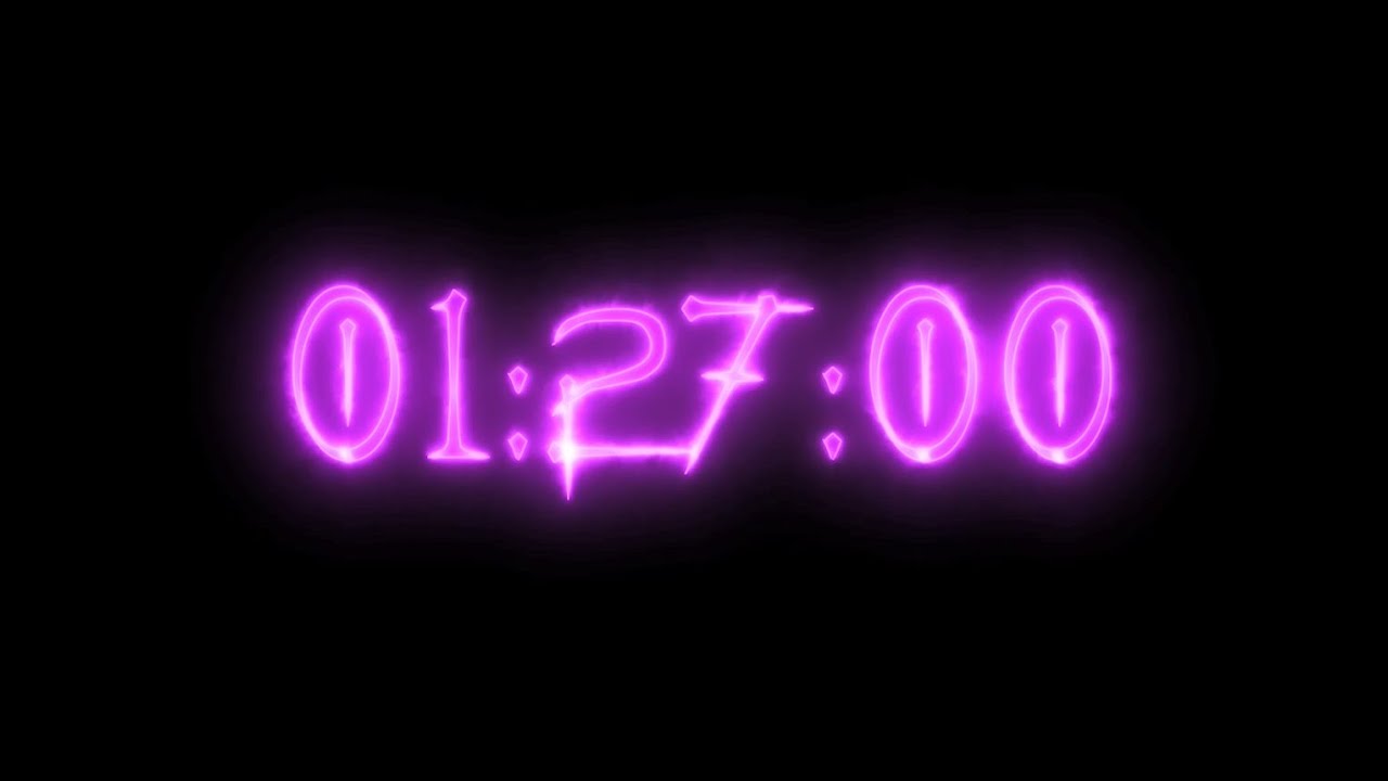Purple vampire neon timer 87 minutes (stopwatch)