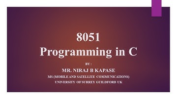 8051 Embedded C Programming