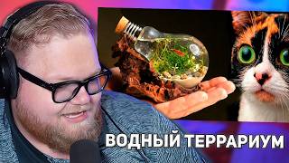 Я СДЕЛАЛ ВОДНЫЙ ТЕРРАРИУМ С ЖИВОТНЫМ В ЛАМПОЧКЕ | РЕАКЦИЯ T2X2