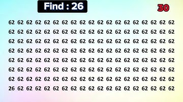 Find The Hidden Numbers 26 & 268 #quiz