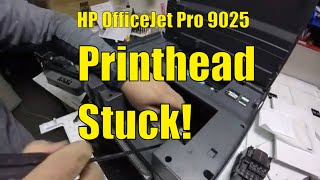 Printhead Stuck To The Right - Carriage Jam For Hp Officejet Pro 9012 9035 9025 90Xx Printer Pfg