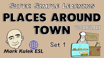 Around Town (set 1) - Super Simple Learning (vocabulary) | Learn English - Mark Kulek ESL
