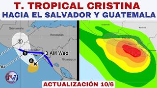 La Tormenta Tropical Cristina hacia EL Salvador y Guatemala