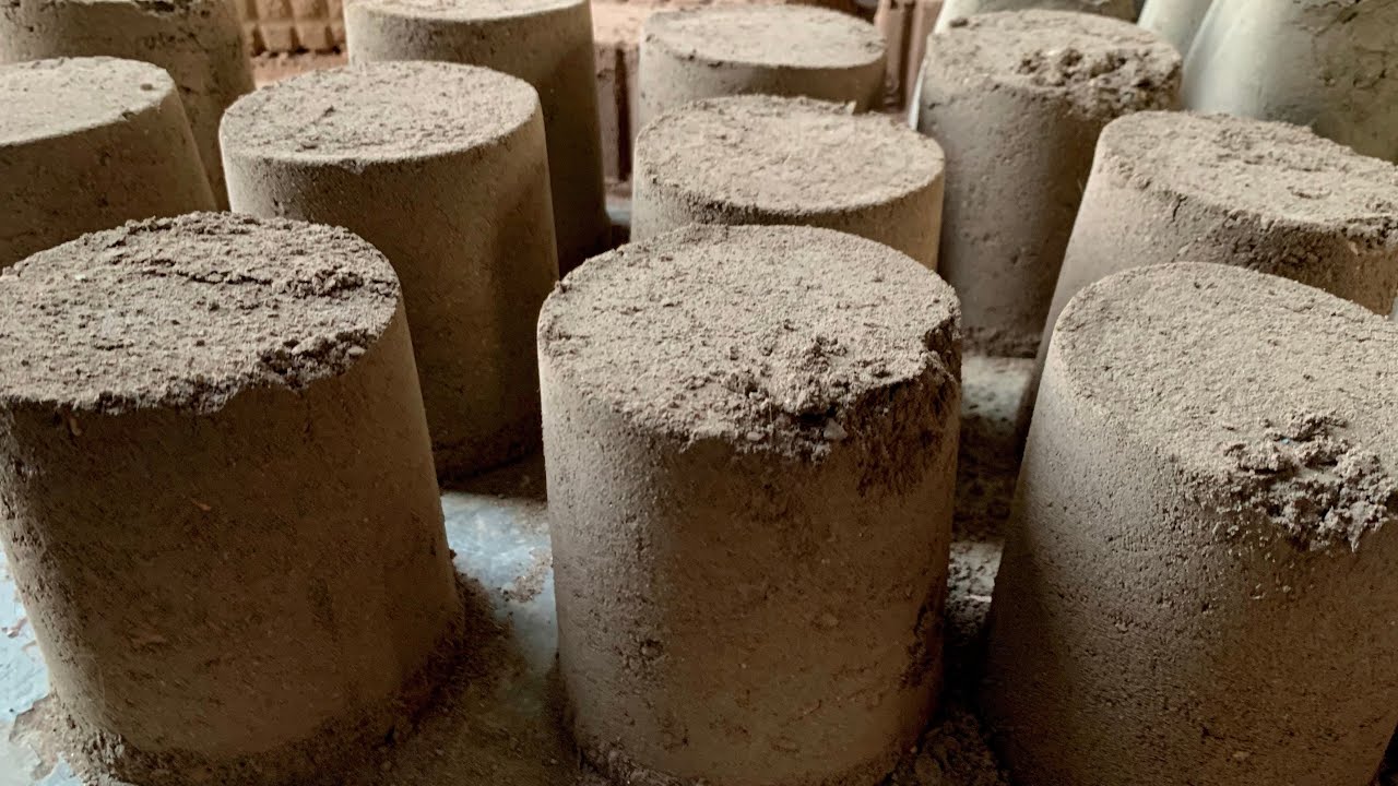 Dusty Cylinders of Gritty Red sand Water Crumbling🤤🌪️💦