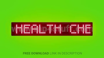 Get Regular Health Checkups Scrolling Red Dot Matrix LED Text Animation on Green Screen Seamless Loo