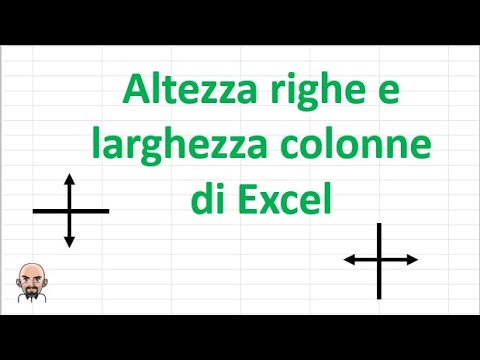 Video: Come Modificare Le Colonne In Excel