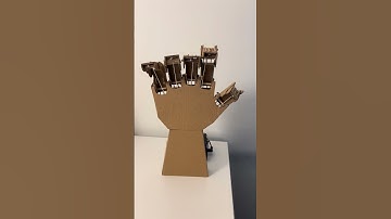 Robot hand made from cardboard!🦾💫🤖 #shorts #robotics #arduinoproject